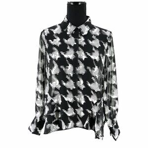 INC International Concept Black & White Abstract Printed Button-Down Blouse

#86